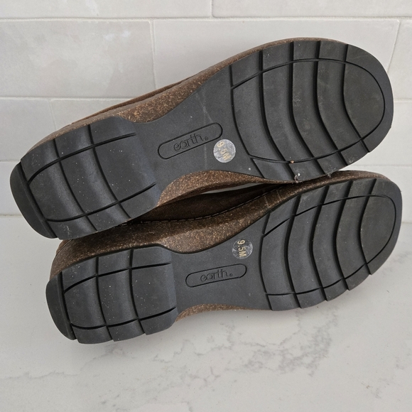 NEW Earth Kolia Round Toe Slip-on Casual Clogs Dark Brown Suede Leather Cork 9.5 - Picture 7 of 9